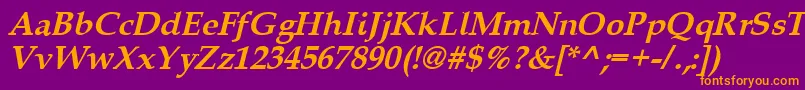 Шрифт Queensbi – оранжевые шрифты на фиолетовом фоне