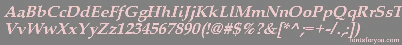 Queensbi-fontti – vaaleanpunaiset fontit harmaalla taustalla