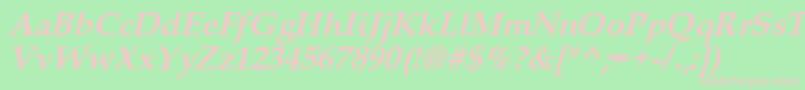 Шрифт Queensbi – розовые шрифты на зелёном фоне