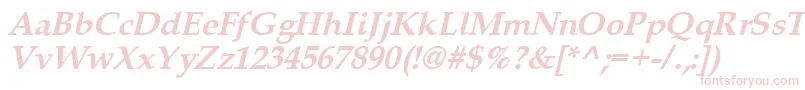 フォントQueensbi – 白い背景にピンクのフォント
