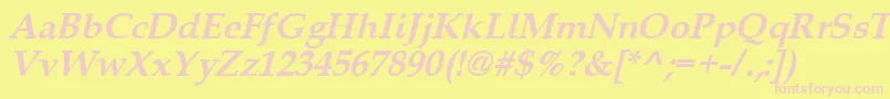 Шрифт Queensbi – розовые шрифты на жёлтом фоне