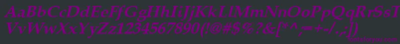 Шрифт Queensbi – фиолетовые шрифты на чёрном фоне