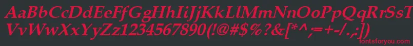 Queensbi Font – Red Fonts on Black Background