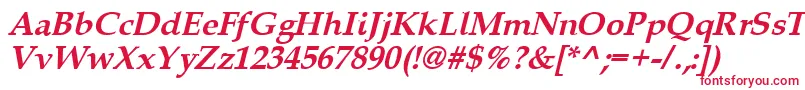 Queensbi-fontti – punaiset fontit valkoisella taustalla