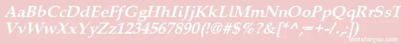 フォントQueensbi – ピンクの背景に白い文字