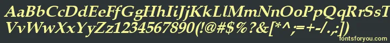 Шрифт Queensbi – жёлтые шрифты на чёрном фоне