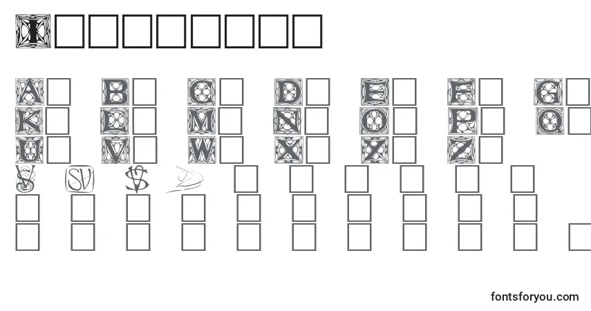 Schriftart Innisfere – Alphabet, Zahlen, spezielle Symbole