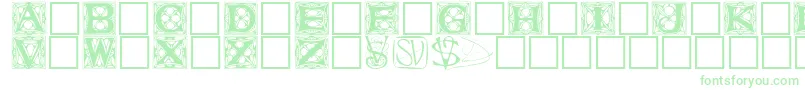 Innisfere-fontti – vihreät fontit valkoisella taustalla