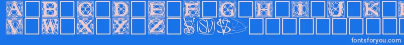 Innisfere Font – Pink Fonts on Blue Background
