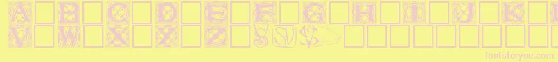 Czcionka Innisfere – różowe czcionki na żółtym tle