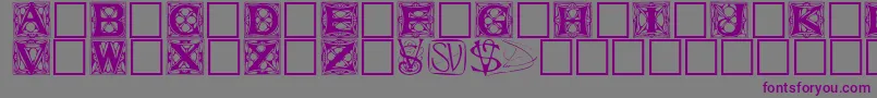 Innisfere-fontti – violetit fontit harmaalla taustalla