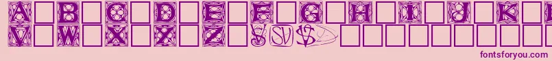 Innisfere-Schriftart – Violette Schriften auf rosa Hintergrund
