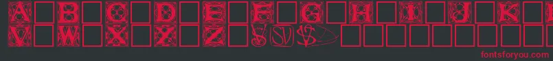 Innisfere-fontti – punaiset fontit mustalla taustalla