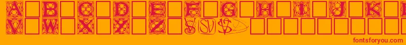 Шрифт Innisfere – красные шрифты на оранжевом фоне