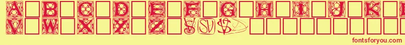 Innisfere-fontti – punaiset fontit keltaisella taustalla