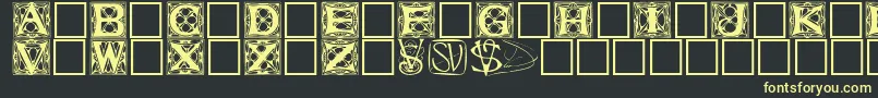 Innisfere-fontti – keltaiset fontit mustalla taustalla