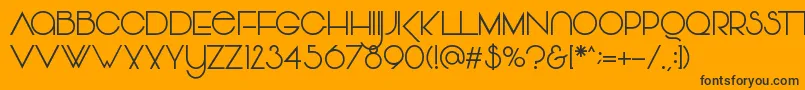 Vonique64 Font – Black Fonts on Orange Background