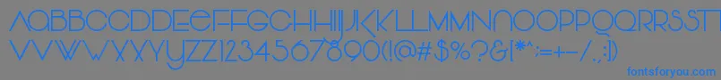Vonique64-Schriftart – Blaue Schriften auf grauem Hintergrund
