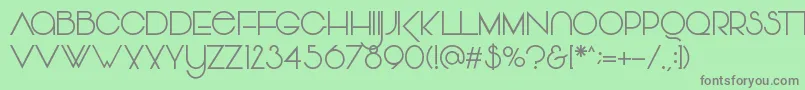 フォントVonique64 – 緑の背景に灰色の文字