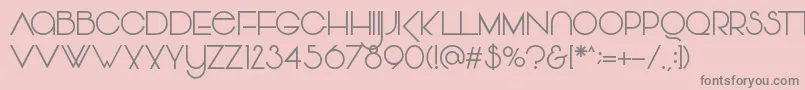 Vonique64 Font – Gray Fonts on Pink Background