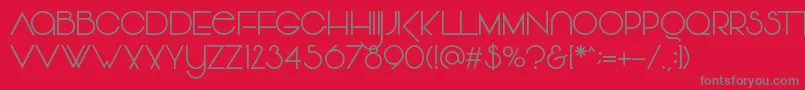 フォントVonique64 – 赤い背景に灰色の文字