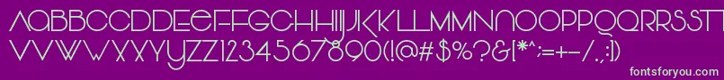 Vonique64 Font – Green Fonts on Purple Background