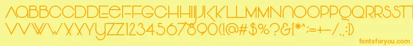 Vonique64 Font – Orange Fonts on Yellow Background