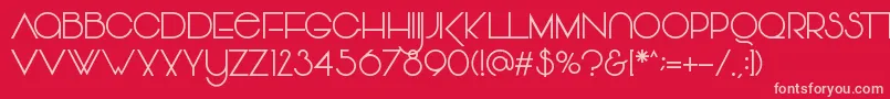 More about Vonique64 Font Vonique64 Font – Pink Fonts on Red Background