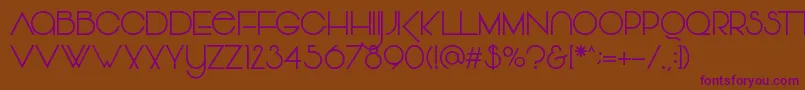 Vonique64 Font – Purple Fonts on Brown Background