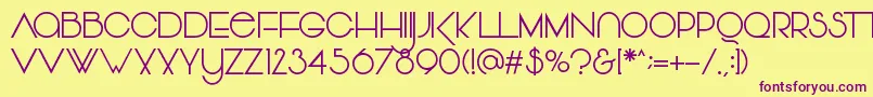 Vonique64 Font – Purple Fonts on Yellow Background
