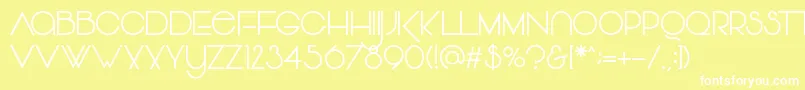 Vonique64 Font – White Fonts on Yellow Background