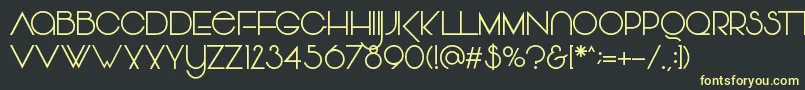 Vonique64 Font – Yellow Fonts on Black Background