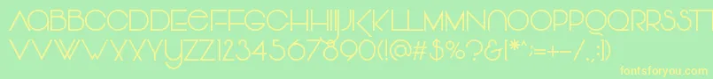 More about Vonique64 Font Vonique64 Font – Yellow Fonts on Green Background