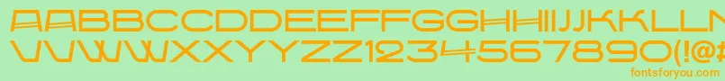 Babaevc Font – Orange Fonts on Green Background