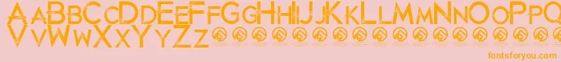 Police JustdiealreadyRegular – polices orange sur fond rose