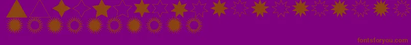 EstrellasTfb Font – Brown Fonts on Purple Background