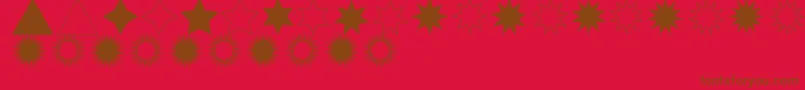 EstrellasTfb Font – Brown Fonts on Red Background