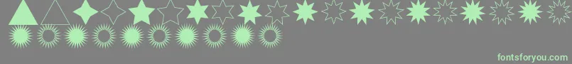 EstrellasTfb Font – Green Fonts on Gray Background
