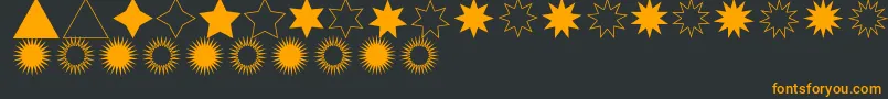 EstrellasTfb Font – Orange Fonts on Black Background