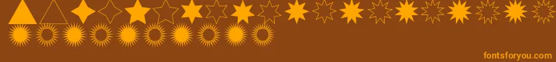 EstrellasTfb Font – Orange Fonts on Brown Background