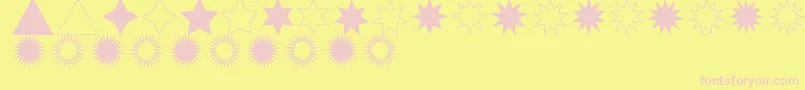 EstrellasTfb Font – Pink Fonts on Yellow Background