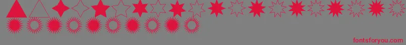 EstrellasTfb Font – Red Fonts on Gray Background