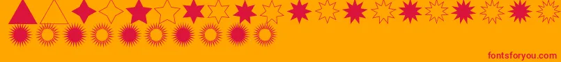 EstrellasTfb Font – Red Fonts on Orange Background