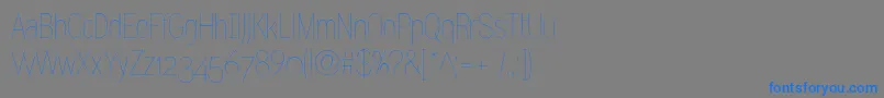 Gram-Schriftart – Blaue Schriften auf grauem Hintergrund