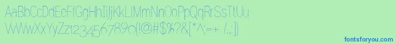 Gram Font – Blue Fonts on Green Background