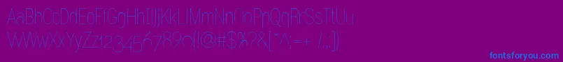 Gram-fontti – siniset fontit violetilla taustalla