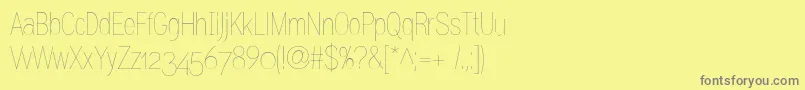 Gram Font – Gray Fonts on Yellow Background