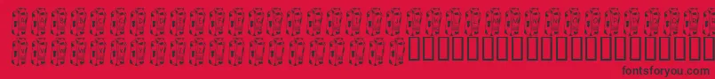 KrCowJuice Font – Black Fonts on Red Background