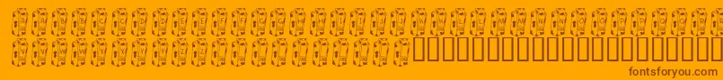 KrCowJuice Font – Brown Fonts on Orange Background