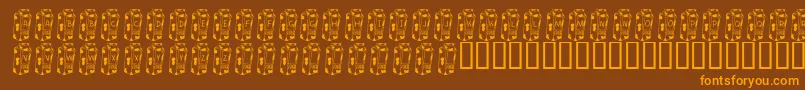Fonte KrCowJuice – fontes laranjas em um fundo marrom